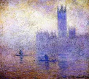 Houses of Parliament, Fog Effect by Claude Monet - Hand-Painted Oil Painting Reproduction