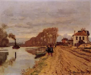 The painting Claude Monet Infantry Guards Wandering Along the River
