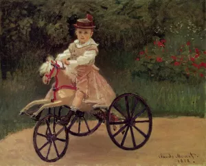 The painting Claude Monet Jean Monet on His Horse Tricycle