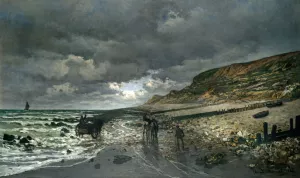 The painting La Pointe de la Heve at Low Tide