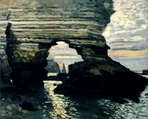 La Porte D'Amount, Etretat by Claude Monet - Hand-Painted Oil Painting Reproduction