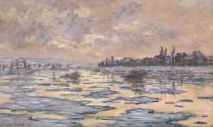 La Seine a Lavacourt, debacle by Claude Monet - Hand-Painted Oil Painting Reproduction
