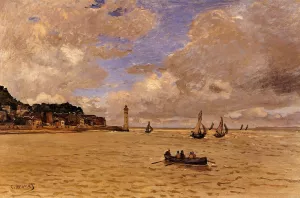 The painting Claude Monet Lighthouse at the Hospice