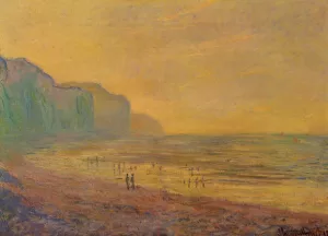 The painting Claude Monet Low Tide at Pourville, Misty Weather