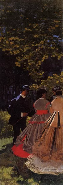 Luncheon on the Grass, Left Panel by Claude Monet - Hand-Painted Oil Painting Reproduction