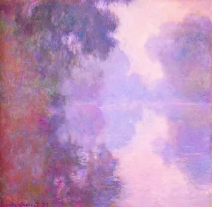 The painting Misty Morning on the Seine