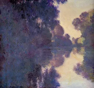 Main Product Photo of Morning on the Seine, Clear Weather Painting by Claude Monet