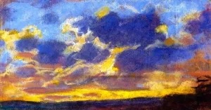 Nightfall by Claude Monet - Hand-Painted Oil Painting Reproduction