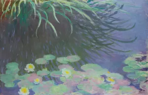 The painting Claude Monet Nympheas Avec Reflets De Hautes Herbes