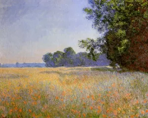 Oat and Poppy Field by Claude Monet - Hand-Painted Oil Painting Reproduction