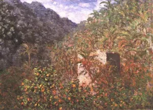 Olive Trees and Palm Trees in the Valley by Claude Monet - Hand-Painted Oil Painting Reproduction