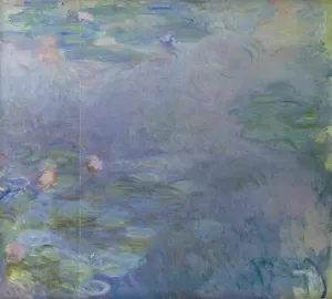 The painting Claude Monet Pale Water-Lilies Detail