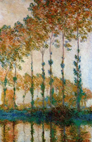 Poplars on the Banks of the River Epte in Autumn by Claude Monet - Hand-Painted Oil Painting Reproduction