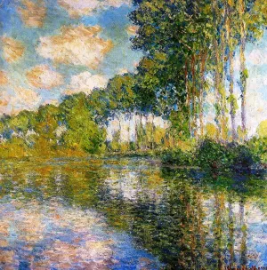 The painting Claude Monet Poplars on the Banks of the River Epte