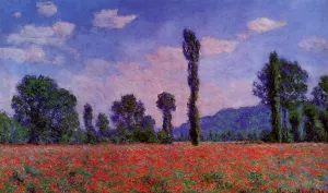 The painting Poppy Field in Giverny