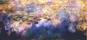 The painting Claude Monet Reflections of Clouds on the Water-Lily Pond II