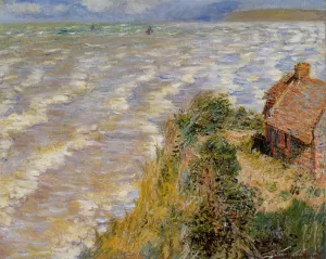 Rising Tide at Pourville by Claude Monet - Hand-Painted Oil Painting Reproduction