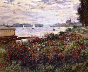 Riverbank at Argenteuil by Claude Monet - Hand-Painted Oil Painting Reproduction