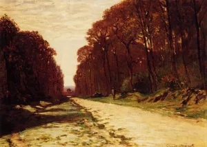 The painting Claude Monet Road in a Forest