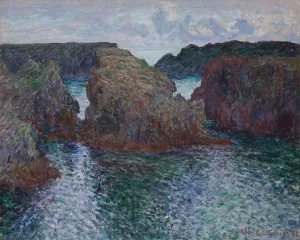 Rocks at Port-Goulphar, Belle-ile by Claude Monet - Hand-Painted Oil Painting Reproduction