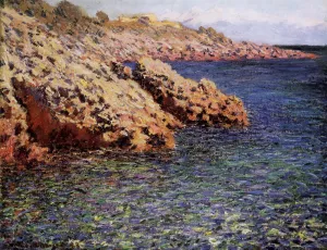 Rocks on the Mediterranean Coast (also known as Cam d'Antibes) by Claude Monet - Hand-Painted Oil Painting Reproduction