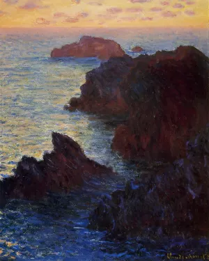 The painting Claude Monet Rocky Point at Port-Goulphar