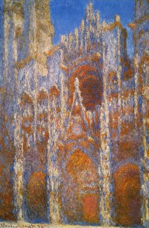 The painting Claude Monet Rouen Cathedral, Sunlight Effect