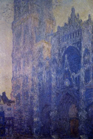 The painting Claude Monet Rouen Cathedral, the Portal and the tour d'Albane, Morning Effect