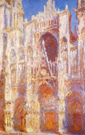 Rouen Cathedral, the Portal in the Sun by Claude Monet - Hand-Painted Oil Painting Reproduction