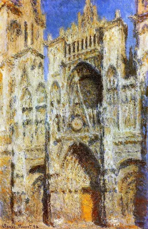 The painting Claude Monet Rouen Cathedral, West Facade, Sunlight