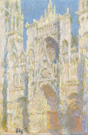 Rouen Cathedral, West Facade, Sunlight by Claude Monet - Hand-Painted Oil Painting Reproduction