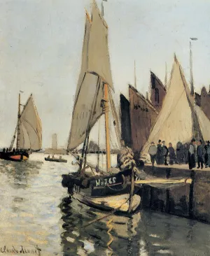 The painting Claude Monet Sailing Boats at Honfleur