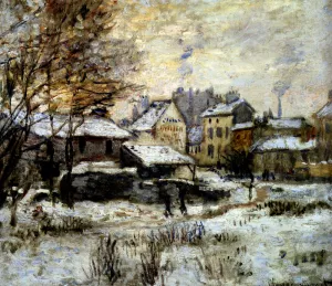 The painting Snow Effect With Setting Sun