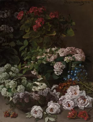 The painting Claude Monet Spring Flowers