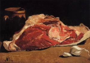 The painting Claude Monet Still Life with Meat