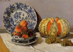 The painting Claude Monet Still Life with Melon