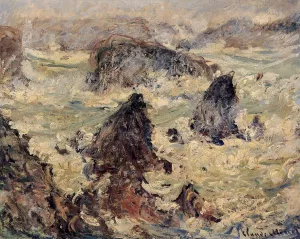 Storm on the Cote de Belle-Ile by Claude Monet - Hand-Painted Oil Painting Reproduction