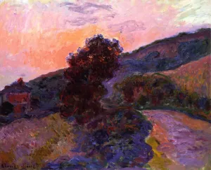 Sunset at Giverny by Claude Monet - Hand-Painted Oil Painting Reproduction