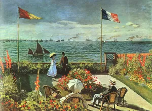 Terrace at St Adresse by Claude Monet - Hand-Painted Oil Painting Reproduction