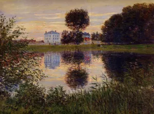 The painting Claude Monet The Ball Shaped Tree, Argenteuil Detail