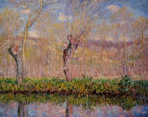 The Banks of the River Epte in Springtime by Claude Monet - Hand-Painted Oil Painting Reproduction
