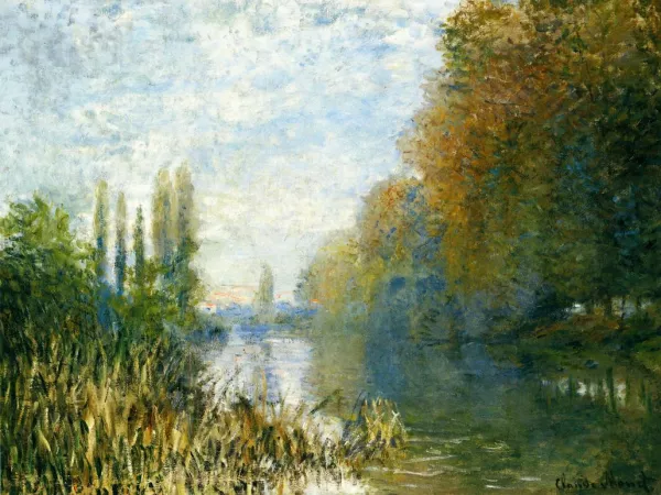 Claude Monet The Banks of The Seine in Autumn Oil Painting ...