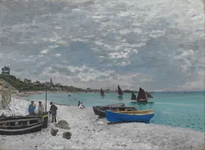 The Beach at Sainte-Adresse by Claude Monet - Hand-Painted Oil Painting Reproduction