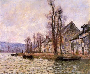 The painting Claude Monet The Bend of the Seine at Lavacourt, Winter