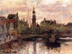 The Binnen-Amstel Canal, Amsterdam by Claude Monet - Hand-Painted Oil Painting Reproduction