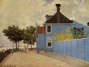 The Blue House at Zaandam by Claude Monet - Hand-Painted Oil Painting Reproduction