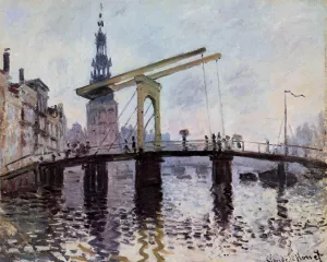 The painting Claude Monet The Bridge, Amsterdam