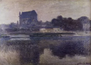 The Church of Vernon in the Mist by Claude Monet - Hand-Painted Oil Painting Reproduction
