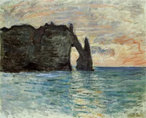 The Cliff at Etretat by Claude Monet - Hand-Painted Oil Painting Reproduction