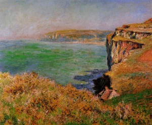 The painting Claude Monet The Cliff at Varengeville